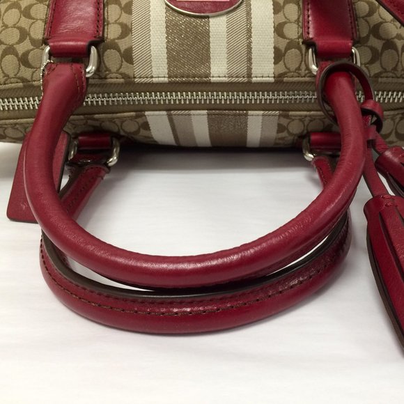 COACH 21154 Red Legacy Molly Satchel - Picture 7 of 11